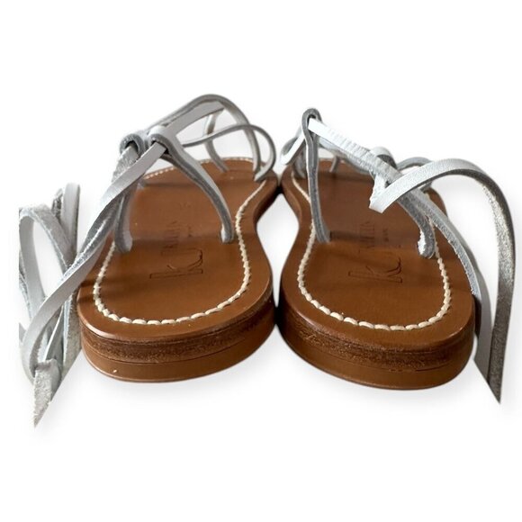 K JACQUES St Tropez Venise Flip-Flops in Gold Leather, Size 36 EU - Picture 5 of 12